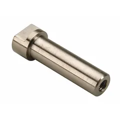 Replacement spindle for Dynabrade models 13300 and 13301. This component serves as the rotating shaft that holds abrasive accessories, enabling grinding, sanding, or polishing operations in industrial metalworking and finishing applications.