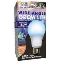 LED Grow Bulb: LED, A21, 120V, Blue/Full/Broad, 150 W Incandescent Watt Equivalency (MPN 602148)