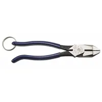 Iron Workers Plier: Flat, 9 3/8 in Overall Lg, 1 7/8 in Jaw Lg, 1 1/4 in Jaw Wd, 5/8 in Jaw Thick (MPN D213-9STT)