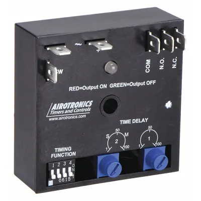 AIROTRONICS Relai Waktu Multi-Fungsi Terenkapsulasi: Dipasang di Permukaan, 12V DC, 10 A - Surface-Mounted Relays