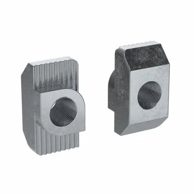 FATH INC. Mur Palu: Ukuran M8, Untuk Lebar Slot 10 mm, Seri 45, Pusat Tunggal, Berlapis Seng - Drop-In T-Nuts