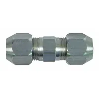 This compression union connects two pipes or tubes, forming a leak-tight seal without welding. It is used in air brake, fuel, and hydraulic lines on trucks, trailers, and heavy equipment
