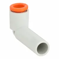 SMC Push-Fit Elbow Fitting: 3/16 in OD x 1/4 in OD Size, Push-to-Connect x Push-to-Connect, Brass (MPN KQ2L05-07A)