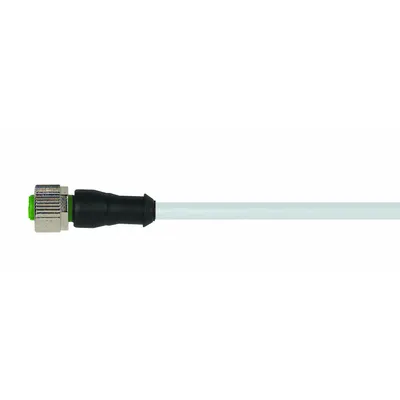 Kabel Set MURRELEKTRONIK: M12 Betina Lurus X Kabel Telanjang, 5 Pin, Abu-abu, PUR, 10 m Panjang Kabel - Single-Ended Cordsets with PUR Jacket for Twisting Applications