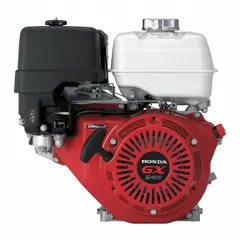 Horizontal-shaft gasoline engine delivering 10.7 hp and 19.5 lb-ft gross torque. Features electric start, a 1-inch keyed shaft, and includes a muffler. Suitable for powering industrial and commercial equipment such as generators, pressure washers, pumps, and construction machinery.