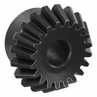 Bevel Gear: Straight, Gear Ratio 2, Module m 1, 20 Teeth, Black Oxide-Coated Steel, 6 mm Bore Dia (MPN SB1-2040)