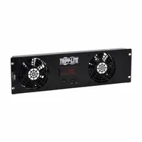 Digital temperature sensor for server rack enclosures. Includes a temperature sensor for monitoring internal rack conditions. Overall depth of 2 5/8 inches. Designed for use with compatible enclosure cooling systems