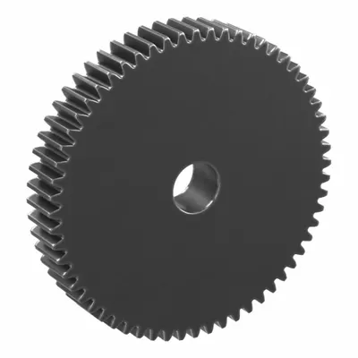Roda Gigi Lurus Tanpa Hub KHK GEARS: Modul m 1,5, 60 Gigi, Diameter Lubang 15 mm, Baja Karbon Dilapisi Oksida Hitam - Hubless Metric Spur Gears