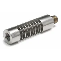 Finned siphon constructed from 316 stainless steel with 1/4 in NPT connections and 6 in length. Rated for maximum internal pressure of 3,000 psi at 700°F. Used to protect pressure instruments from high-temperature media and dampen pressure pulsations in piping systems