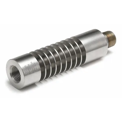 ASHCROFT Peredam Tekanan Sirip: 316 Stainless Steel, 1/4 in NPT, 6 in Pjg - Finned Siphons