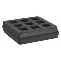 MASON Vibration Isolator Pad: Neoprene, Waffle Pad Top, 3 in Lg, 3 in Wd, 3/4 in Ht, 2 PK