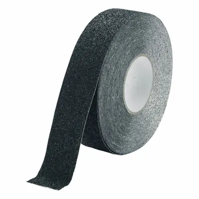 Selotip Anti-Selip DURABLE: Abrasif Ekstra-Kasar, Ukuran Grit 36, Padat, Hitam, 2 in x 49 13/64 ft - Medium Traffic Antislip Tape