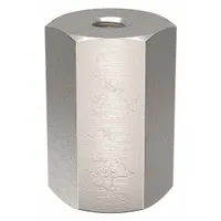 This aluminum hex standoff features female threads on both ends for spacing and mounting applications. The plain finish and hex profile allow secure installation with machine screws. Sold in a 10-pack, it is suitable for use in electrical enclosures, control panels, and machinery where precise separation between components is required