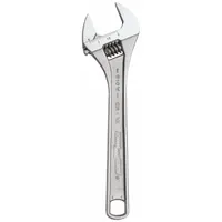 CHANNELLOCK Adjustable Wrench: Alloy Steel, Chrome, 10 in Overall Lg, 1 3/8 in Jaw Capacity (MPN 810W)