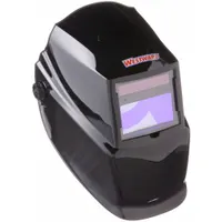WESTWARD Welding Helmet: Auto-Darkening, 2 Arc Sensors, Black, W10, 3.82 in x 1.85 in, Analog, Nylon