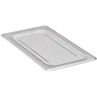This NSF-certified lid is designed to cover third-size steam table pans, helping to maintain food temperature and protect contents during service. It is dishwasher safe for convenient cleaning in commercial kitchen environments