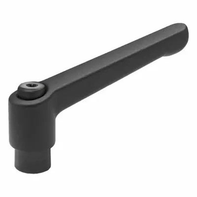 JW WINCO Gagang yang Dapat Disesuaikan; Tuas yang Dapat Disesuaikan: Seng dengan Ulir Baja, Ulir M6 - Teardrop-Style Adjustable Handles with Threaded Hole
