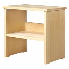 This compact art bench provides a stable work surface for seated tasks in studios, classrooms, or light assembly areas. Overall width is 17 inches and overall depth is 12 inches.