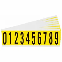 Number Label Set: 1 15/16 in Character Ht, Indoor Only, Non-Reflective, Gothic, Black, 0 to 9, 25 PK (MPN 3440-# KIT)