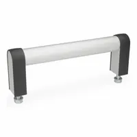 JW WINCO Pull Handle: Threaded Holes, Front-Mount, 11.81 in Mounting Hole Center to Center, Silver (MPN 28W300AT0Q/B)