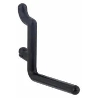 FUNCTIONAIRE Single Rod Pegboard Hook: 1/4 in Peg Hole, For 1 in Pegboard Hole Spacing, Black, 8 PK (MPN FH3-4)