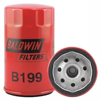 BALDWIN FILTERS Oil Filter: B199, M20-1.50 Thread Size, 5 1/8 in Overall Ht, 3 in Outside Dia, Oil
