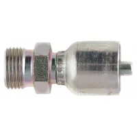 PARKER Hydraulic Crimp Fitting: Steel x Steel, Straight, -16 For Hose Dash Size, Male x Genderless (MPN 1D277-30-16)