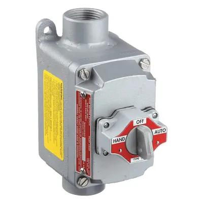 APPLETON ELECTRIC Stasiun Kontrol Sakelar Pemilih: 1 Gang, Sakelar Pemilih, 2NO/2NC, Tangan/Mati/Otomatis - Selector-Switch Control Stations
