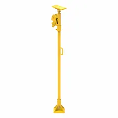Ratcheting support brace with 4-ton capacity, 38-inch stroke, and 69-inch minimum height. Designed for adjustable vertical support in underground mining and other heavy-duty bracing applications.