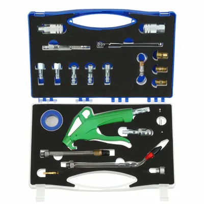 SPEEDAIRE Air Gun Kit: Pistol-Grip Grip, Aluminum/Polyoxymethylene/Steel, 1/4 in Female NPT - Air Gun Kits