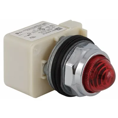 SCHNEIDER Lampu Pilot: 30 mm Ukuran Pemasangan Panel, Merah, LED - LED Pilot-Lights