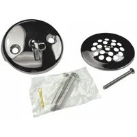 AB&A Bathtub Trip Lever Finish Kit: Stainless Steel, 2 1/4 in Overall Dia, 2 1/4 in Overall Ht (MPN 60356)