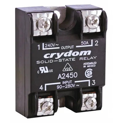 CRYDOM Relai Keadaan Padat: Dipasang di Permukaan, 50 A Arus Keluaran Maks, SCR - Surface-Mounted Relays
