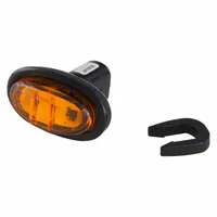 GROTE MicroNova LED Clearance Marker Light: Clearance Light, LED, Oval, Amber, Grommet, PC SAE Lens (MPN 45303)
