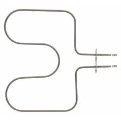 OEM replacement bake element for Whirlpool ovens. Provides consistent heat for baking applications. Used in residential and commercial kitchen maintenance to restore oven performance.
