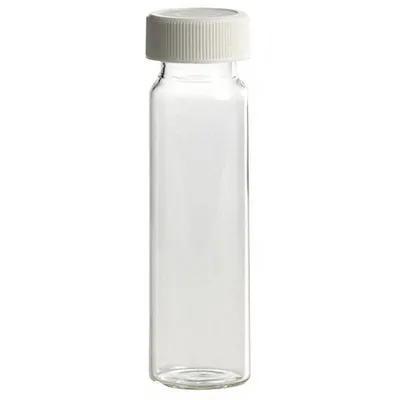 Vial QORPAK: 40 mL, Termasuk Tutup, Polipropilena, Diameter Badan 27.75 mm, Persegi - Glass Sample Vials