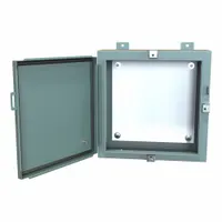 HAMMOND Electrical Enclosure: Steel, 16 in x 16 in x 6 in, NEMA 12/13/3R/4, w/Panel, Solid Cover (MPN 1418N4G6)