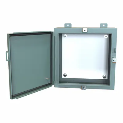 HAMMOND Enklosur Listrik: Baja, 16 in x 16 in x 6 in, NEMA 12/13/3R/4, dgn Panel - Steel Washdown Enclosures