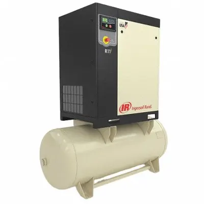 INGERSOLL RAND Kompresor Udara Sekrup Berputar: Horizontal, 15 hp, 56.1 cfm, Tangki 120 gal - Horizontal Rotary Screw Air Compressors
