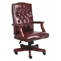 BOSS Office Chair: Red, Fabric Material, 27 1/2 in Back Ht, 24 in Seat Wd, 21 in Seat Dp (MPN B905-BY)