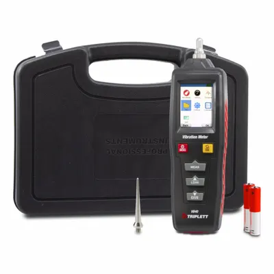 TRIPLETT Meter Getaran: Getaran, 10 Hz hingga 1 kHz (Rendah)/1 hingga 4 kHz (Tinggi), TFT LCD - Standard Vibration Meters