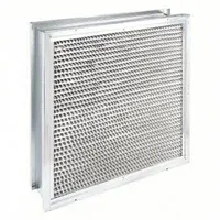 Cartridge air filter with MERV 14 efficiency, measuring 20 in x 24 in x 6 in. Features a steel double-header frame and microfiber media. Suitable for commercial and industrial HVAC systems requiring high-efficiency particulate filtration