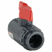 ASAHI Manual Two-Way Ball Valve: 1 in, PVC, Straight, Socket x Socket, 150 psi Max. Pressure (CWP) (MPN 161070010)