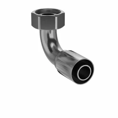 Fitting Crimp Hidrolik PARKER: Baja x Baja, Siku 90°, -20 Untuk Ukuran Selang Dash - Parker Crimp Hydraulic Hose Fittings with Metric Connection