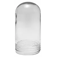 Replacement glass globe for hood-style light assemblies in HVACR equipment. Used in commercial refrigeration units, walk-in coolers, and HVAC systems. Direct replacement for compatible Dayton lighting assemblies