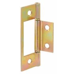 This hinge is designed for mounting and swinging closet doors in residential or light commercial interior applications. It measures 1 inch in width and 3 inches in height, supplied as a single pair (1 PR).