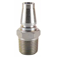 PARKER Quick Connect Hose Coupling: 1/2 in Body Size, Plug, Push-to-Connect, Steel, MNPT (MPN TL-504-6MP)