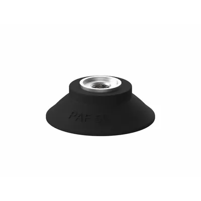 PIAB Rakitan Bantalan Vakum: Datar, G3/8 in, 50 mm Dia Bantalan, Nitril/PVC, Hitam, 60A - Flat Type Automotive Industry Vacuum Pad Assemblies