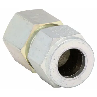 Adaptor Fitting Kompresi PARKER: 1/2 in OD x 1/4 in Ukuran Pipa, 3/4-20 Ukuran Ulir - Double-Ferrule Steel Compression Fittings