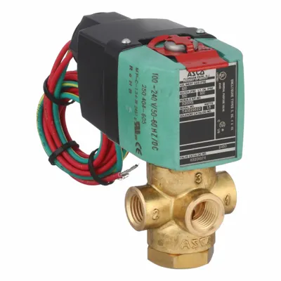 ASCO Solenoid Valve: 3-Way, Configurable, 1/4 in Pipe Size, 100 to 240V AC, Direct Mount - 3-Way/2-Position, Configurable Solenoid Valves